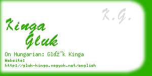 kinga gluk business card